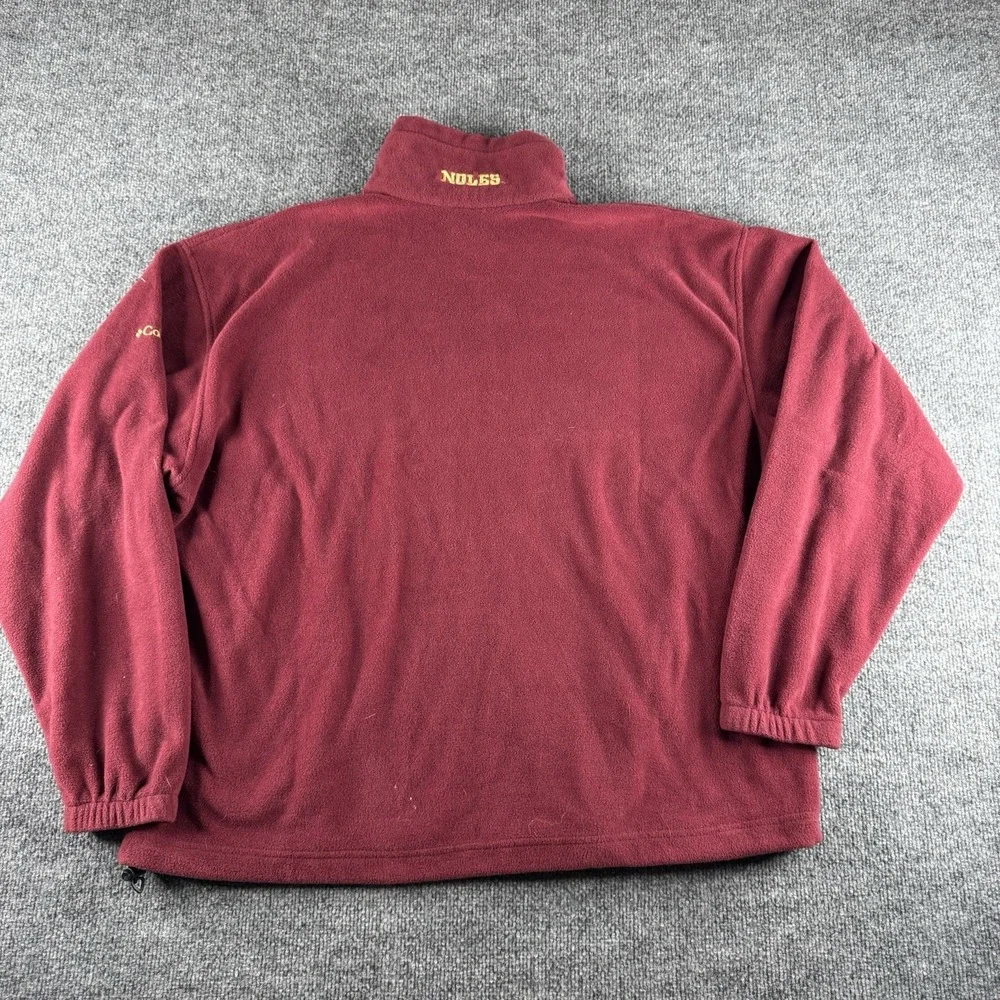 Florida State Seminoles Columbia Maroon Jacket Mens XL Fleece Full Zip Football